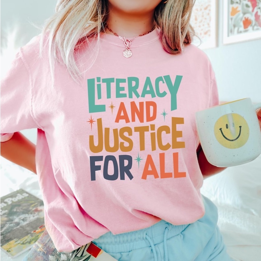 Reading Shirt For Women Shirt, Literacy  And Juice For All, Teacher Shirt
